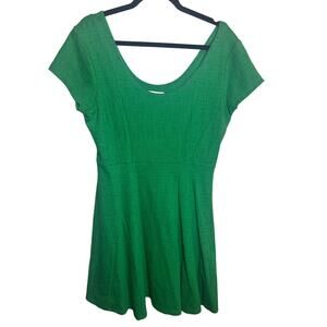 By Anthropologie Maeve Kelly Green Dress Mini Flowy Women Size Large L